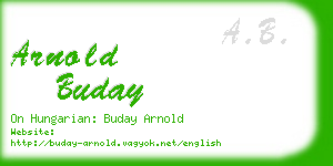 arnold buday business card